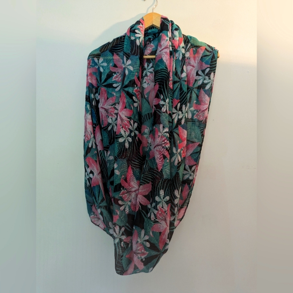 Floral infinity scarf